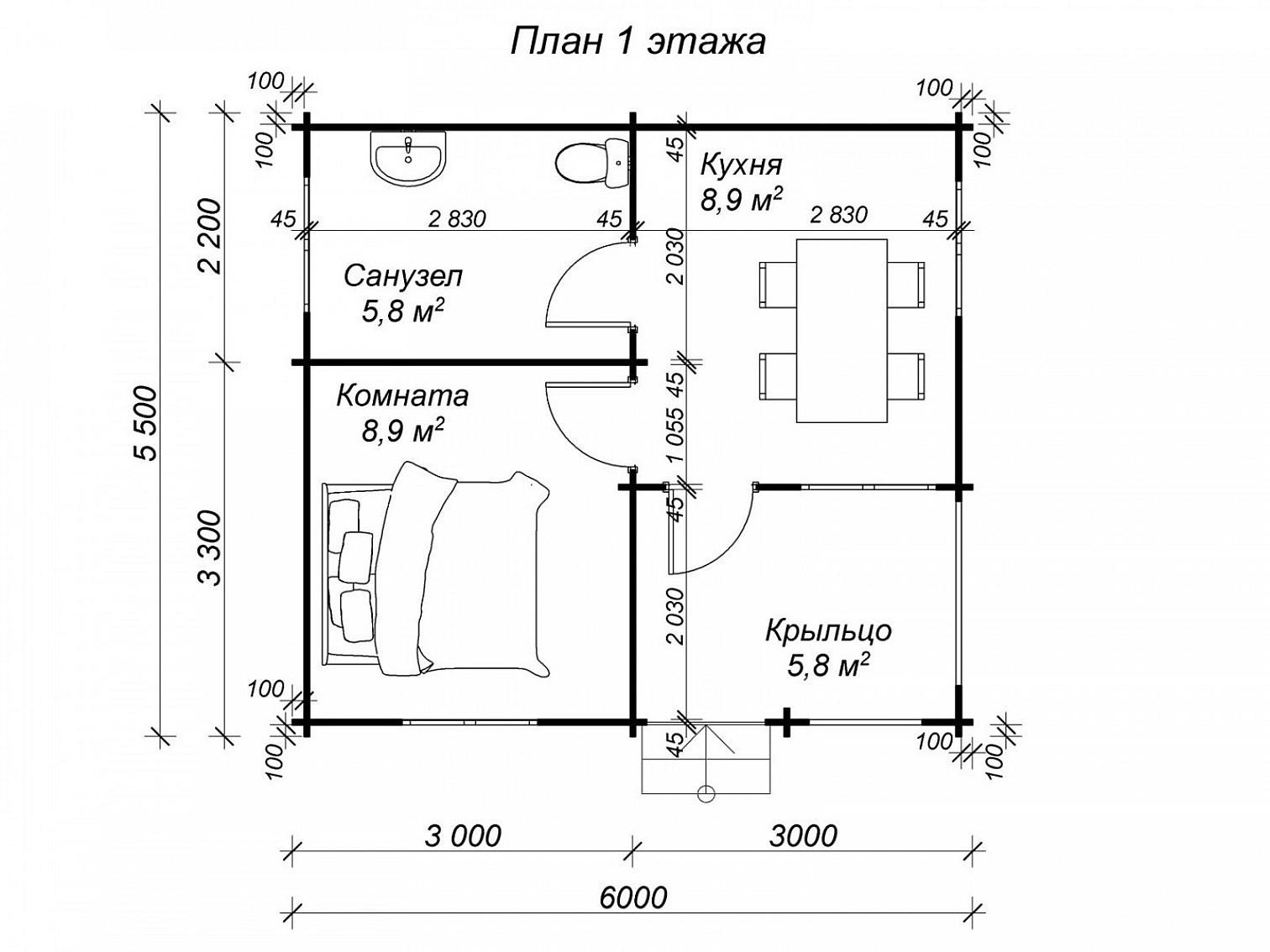 Садовый дом СК Мини 139